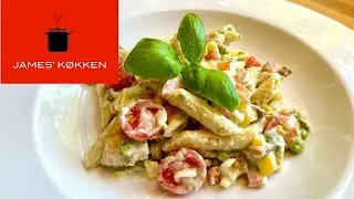 Pastasalat med kylling, pancetta og andet godt!