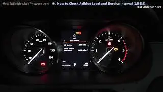 How to Check Land Rover Discovery Sport Adblue and Oil Change Service Interval Levels