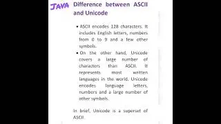 Difference between ASCII and Unicode encoding standards 