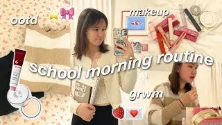 6AM SCHOOL MORNING ROUTINE 📓💌 realistic grwm, viral beauty products, ootd (9th grade)