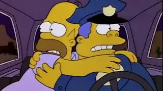 Los Simpson - Wiggum - En estas carreteras pulula mucho coche fantasma