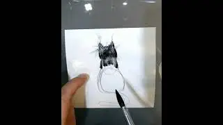 Котики за 1 минуту. 😻 Самая лёгкая открытка акварелью.