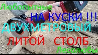 Литой столб в 2 метра длинной. Копнули в поле и расчленили
