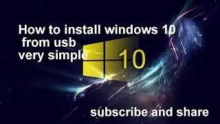 windows 10 os installation steps from usb