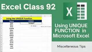Mastering the UNIQUE Function in Excel: Uncover the Power of Data Filtering