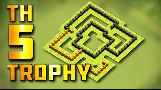 Town Hall 5 : Best Trophy Base 2016!!