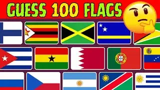 Guess the Country by its Flag🚩| Can you Guess All 100 Flags?