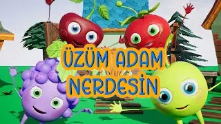 Üzüm Adam Nerdesin - Türkçe Çocuk Şarkısı Uzum Adam Şip Şap Şop Çizgi Filmi