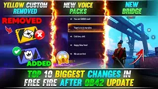 TOP 10 BIGGEST CHANGES😱 IN FREE FIRE AFTER OB42 UPDATE | FREE FIRE NEW OB42 UPDATE | FREE FIRE INDIA