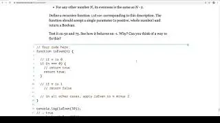 Eloquent JavaScript Read-Along - Functions - Exercises - Recursion