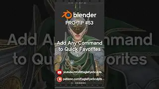 Add Any Command to Quick Favorites in blender in 8 seconds 
