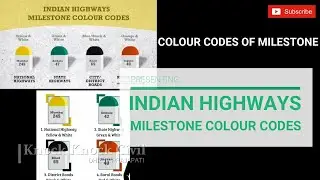 Milestone colour / Indian Highways / Milestone colour code in India