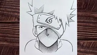 How to draw Kakashi | Easy anime sketch | Easy to draw step-by-step for beginners