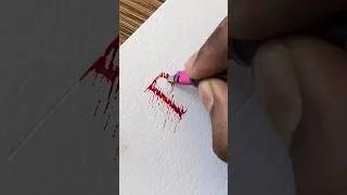 CALLIGRAPHY GLITCH WFFECT WITH A PILOT PARALLEL PEN #calligraphymasters #glitch #shorts
