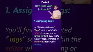 🏷️How Tags Work in Joomla 5 🏷️Tags in Joomla 5 Part -3  #joomla #basicjoomla #joomla5