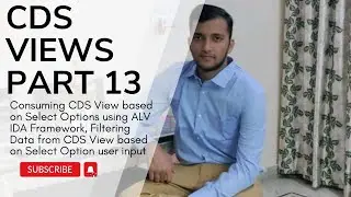 4.13 Consuming CDS View based on Select Options using ALV IDA Framework in ABAP Program