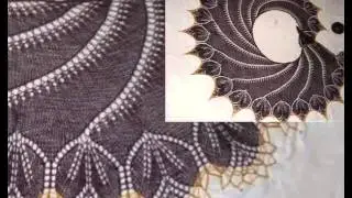 3 минуты красоты! knitted shawls Вяжем с Людмилой Тен! шальфишу! 