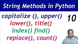 String methods in Python | Built-in string methods in Python lesson 10 in Hindi Urdu for beginners