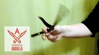 Нож бабочку крутит юный мастер