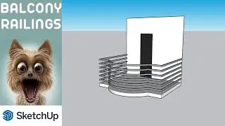 HOW TO DO BALCONY RAILINGS ONLY DEFAULT TOOL 😍 THIS IS SIMPLE METHOD AND EASYWAY 😍BY USING SKETCHUP😍