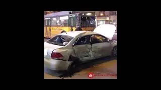 Night rider! CAR CRASH! Dash cam! #shorts