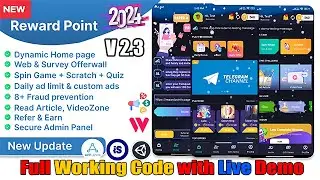 Reward Point - Daily Offer+Offerwall+Game+Spin+Dynamic Home v2.3 | Codecanyon Source Code | English