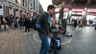 Busker at Leicester Square, LONDON UK
