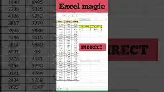 INDIRECT formula in Excel 