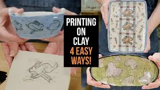 Four Ways to PRINT on Clay - STAMP, SCREEN PRINT, and TRANSFER your way to better pottery!