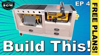 HOW TO BUILD a Multi Purpose Woodworking Table Saw and Planer Cart & Workbench | Ep 4