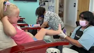 First Pedicure 😂😂