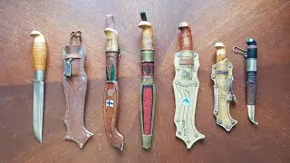 Finnish military knives 1939-40 and 1941-44, Finnish knives of the Winter War, WWII, partiopuukko...