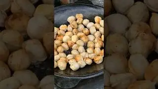 Дачные пельмени на костре