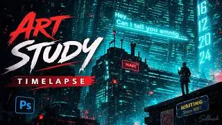 How to draw Cyberpunk City | Photoshop