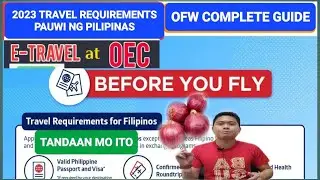 2023 TRAVEL REQUIREMENTS PAUWI NG PILIPINAS
