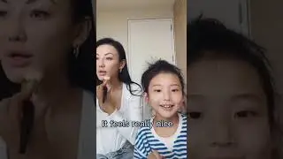 Jessica Wang shows her daughter how to do her makeup