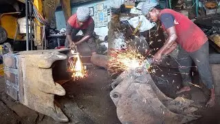 Damage JCB Mini Digger Bucket Repair Work Full Video