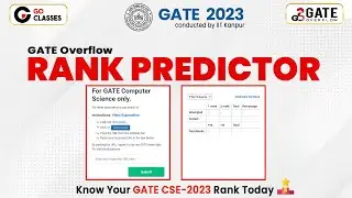 GATE CSE 2023 Rank Predictor | Know Your GATE Rank Today - GATEOverflow rank Predictor | Pragy's app