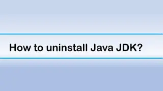 How to uninstall Java JDK? #java #jdk #uninstall