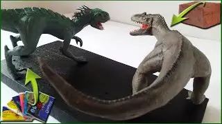 ALLOSAURUS VS SCORPIUS REX WITH CLAY/PLASTILINA. JURASSIC WORLD.