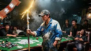 小鎮不起眼的雜工老爹竟是隱退台球之神，為救兒子重出江湖！僅憑一根破球桿3秒端掉整個地下賭場，賭場老大當場失禁！