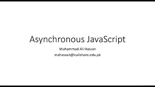 12. Asynchronous JavaScript | Node.js Tutorial for Beginners