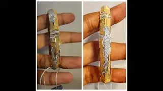 jaguar v kada// CNC Punjabi kada design #gold #howtocreatcncbanglecoreldraw #bangles #jewellery