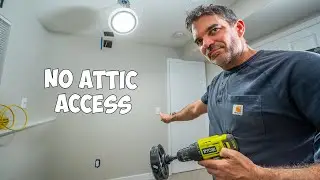 Amateur Installs Ceiling Light in Room Without Existing Wiring