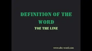 Definition of the word 