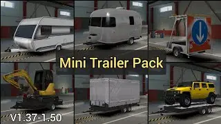 ETS2 [1.37~1.50] | Mini Trailer Pack | ETS2 Car Trailers