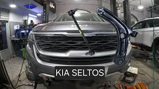 как заменить передний рычаг и шаровую опору - тягу стабилизатора ... kia seltos 