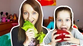 24 часа едим только красную и зелёную еду челлендж