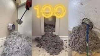 Cleaning 100 of the Dirtiest & Most Clogged Dryer Vents of All Time! Dryer Vent Cleaning Compilation