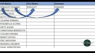 Separate Names in Excel